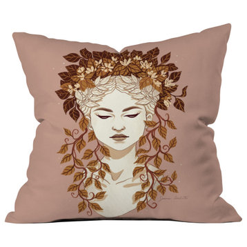 Deny Designs Avenie Goddess Planter Autumn Outdoor Throw Pillow, 16"