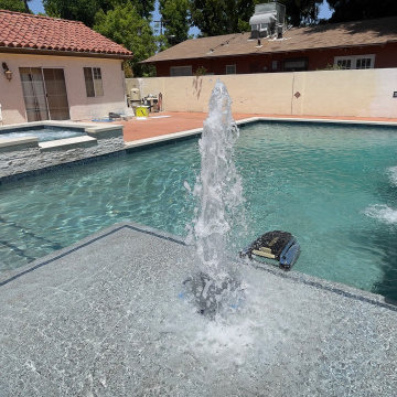 North Hollywood Residential Pool Construction with Integrated Spa