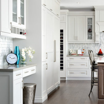 Built-In Desk and Fridge Panels