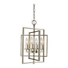 El Capitan 4 Light Pendant in Antique Silver Leaf