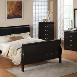 Acme Furniture - Louis Philippe III Black Finish KD Queen Bed - 19500Q-SP - Beds