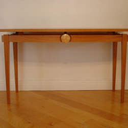 Cherry & maple medallion side table - Side Tables And End Tables