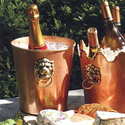 Old English Style Copper Wine Bucket - Ice Tools And Buckets  