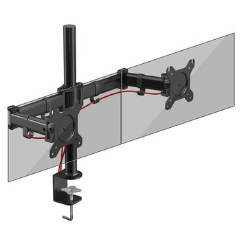 Modern Dual Monitor Arm, 180 Degrees Swivel and 360 Degrees Rotate
