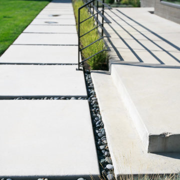 Modern Pavers With Pebbles