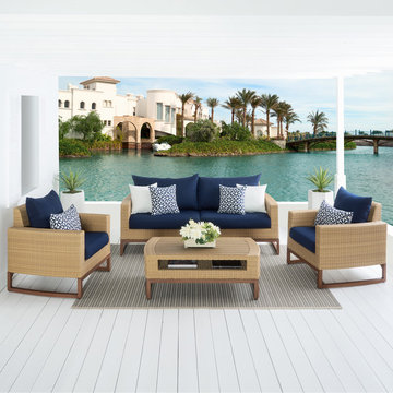 Milea™ 4pc Seating Set in Navy Blue by RST Brands™