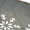 26"D Snowflake Diecut Metal Tree Collar With Light String