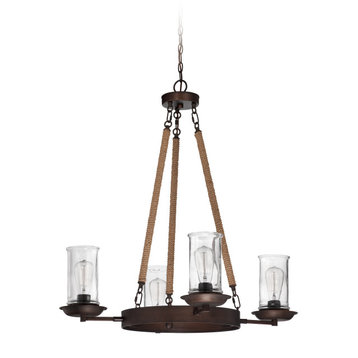 Thornton 4 Light Up/Down Chandelier In Aged Bronze Brushed (36124-ABZ)