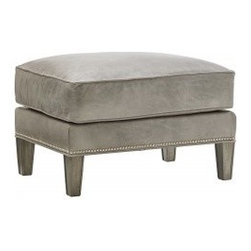 Ashton Leather Ottoman - Footstools And Ottomans