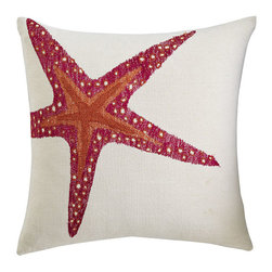Pink Aquatic Life Pillow Cover - Starfish - Decorative Pillows
