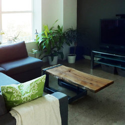 Elm Live Edge Cantilever Coffee Table - Coffee And Accent Tables
