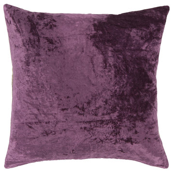 Handmade Cotton/ Linen Decorative Pillow, Purple, 22"