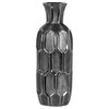 Duran Ceramic Vase, Silver, 14"