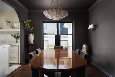 Inspiration for a mid-century modern dining room remodel in Austin