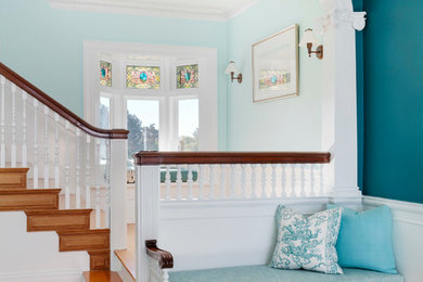 Inspiration for a coastal entryway remodel in Boston