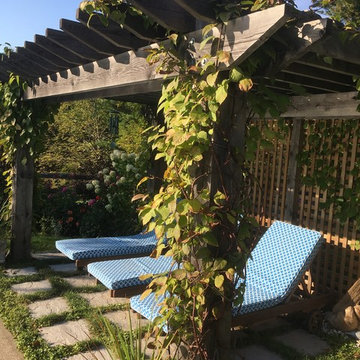 Planted with flowering vines