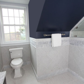 Monkton Navy & White Marble Bathroom