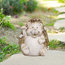 Alpine Mossy Twig Hedgehog Indoor/Outdoor Statue, 11 Inch Tall