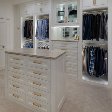 Plano Bright White His & Her Closet