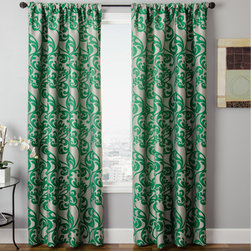 Blindsgalore Signature Drapery Panel: Kunas Patterned Jacquard - Curtains
