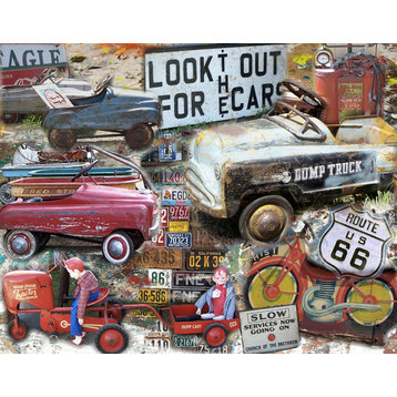 Rated G Kids Look out for Cars Canvas Art