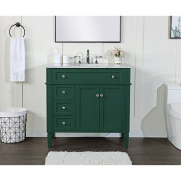 Parker 36" Single Bathroom Vanity, Green
