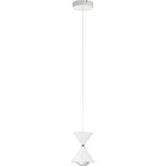 Elan Lighting - Elan Lighting 84130MWH Kordan - 9" 9.5W 1 LED Mini Pendant - Kordan's finish and form are inspired by a cocktaiKordan 9" 9.5W 1 LED Matte White Clear Po *UL Approved: YES Energy Star Qualified: n/a ADA Certified: n/a  *Number of Lights: Lamp: 1-*Wattage:9.5w LED bulb(s) *Bulb Included:Yes *Bulb Type:LED *Finish Type:Matte White