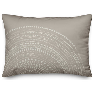 Gray Circle Dot Pattern 14x20 Indoor/Outdoor Pillow