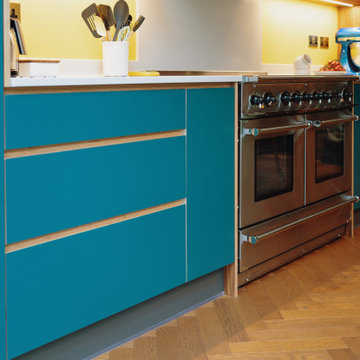 The O’Donnells | Mint Green Kitchen Island | Chorlton, Manchester