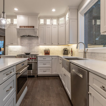 Elegant, Bright and Spacious White Kitchen in Fairfax VA