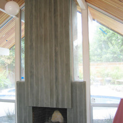 Board Form Fireplace - Indoor Fireplaces