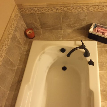 Master Bathroom Remodel with Mosaic Backsplash