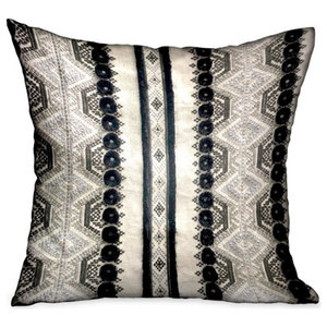 20 x 26 Blue/Black/Brown Plutus Brands Daphne Diamante Textured Double Sided Standard Luxury Throw Pillow 
