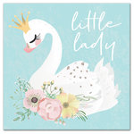Designs Direct Creative Group - Little Lady Swan 16x16 Canvas Wall Art - Instant charm, refresh your space with a unique piece of artwork that has been designed, printed, and assembled in the USA. Digitally printed on demand with custom-developed inks, this design displays vibrant colors proven not to fade over extended periods of time. The result is a stunning piece of wall art you will love.