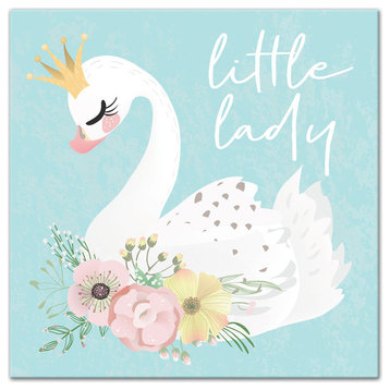 Little Lady Swan 16x16 Canvas Wall Art