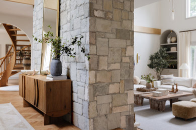 Mountain style living room photo in New York
