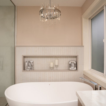 UP Contemporary Transitional Bathroom Remodel