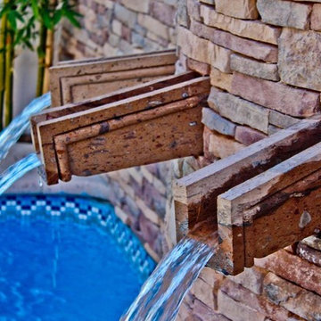 chorros de agua