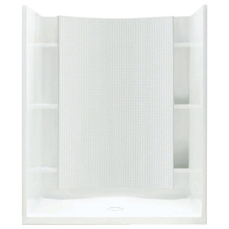 Sterling Alcove 48"x36"x77" Vikrell Center Shower Kit, White