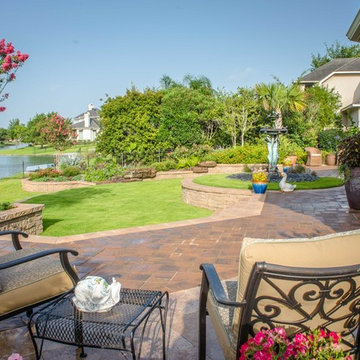 Lakeside Terraced Backyard