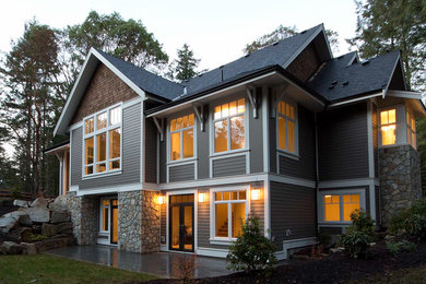 Photo of an arts and crafts home design in Vancouver.