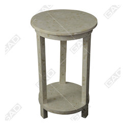 BONE INLAY ROUND STOOL - Furniture