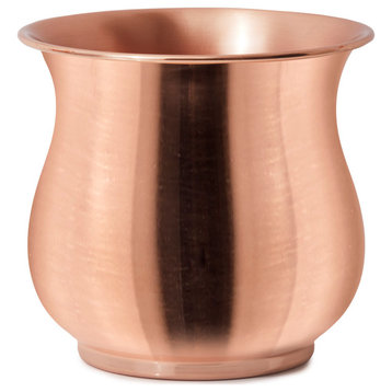 Serene Spaces Living Copper Flower Vase, 4.75"x5"