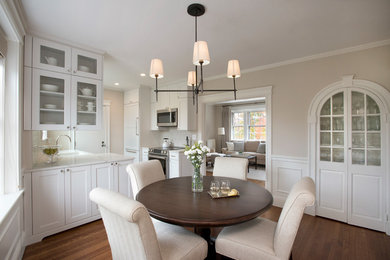 Inspiration for a transitional dining room remodel in Boston
