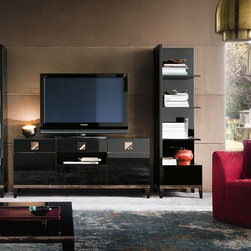 Mont Noir Italian Wall Unit by ALF | MIG Furniture - Entertainment Centers And Tv Stands