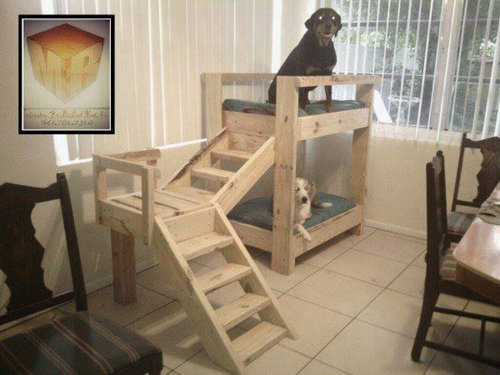 Deluxe Diy Doggie Bunk Beds, Dog Ladder For Bunk Bed
