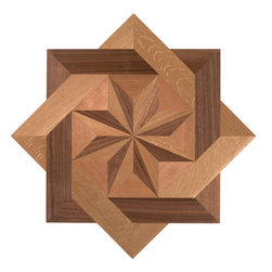Oshkosh Designs - Brenton Cove Wood Medallion, 21" Unfinished, 5/16" Thick - Floor Medallions And Inlays