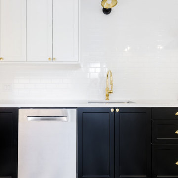 Charming Black & White Kitchen