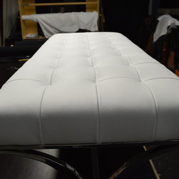 Leather White Bench - Products