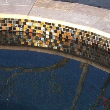 yorktown pool, water feature and outdoor living complex